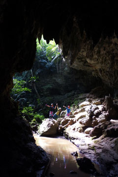 朝一番の西表島の洞窟～！！